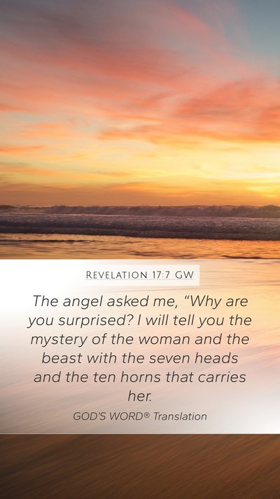 Revelation 17:7 GW Bible Verse Image