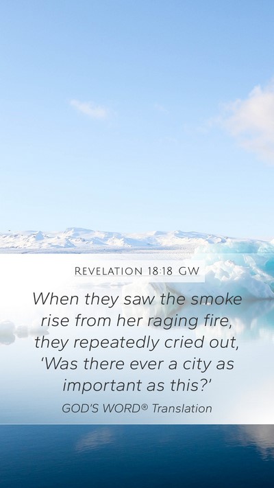 Revelation 18:18 GW Bible Verse Image