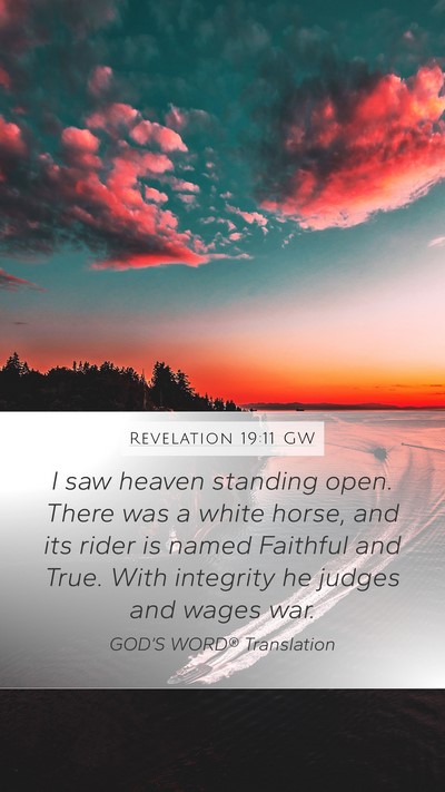 Revelation 19:11 GW Bible Verse Image