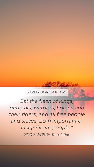 Revelation 19:18 GW Bible Verse Image