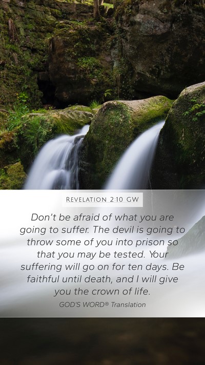 Revelation 2:10 GW Bible Verse Image