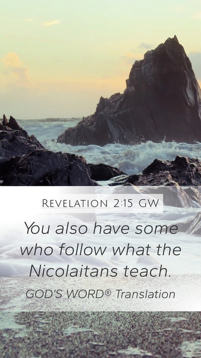 Revelation 2:15 GW Bible Verse Image