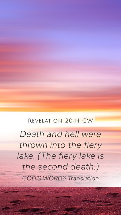 Revelation 20:14 GW Bible Verse Image