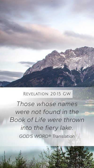 Revelation 20:15 GW Bible Verse Image