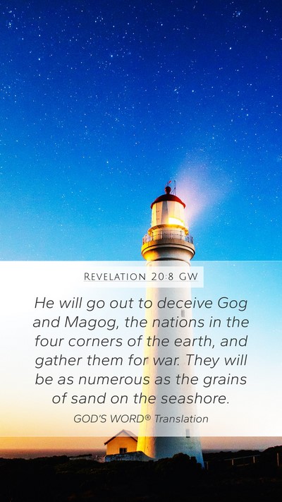 Revelation 20:8 GW Bible Verse Image