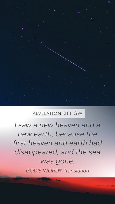 Revelation 21:1 GW Bible Verse Image