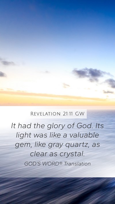 Revelation 21:11 GW Bible Verse Image