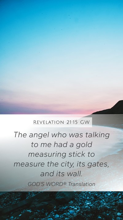 Revelation 21:15 GW Bible Verse Image