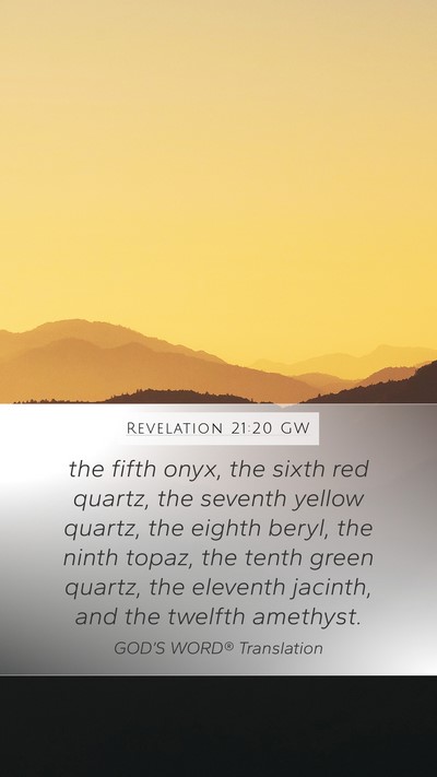 Revelation 21:20 GW Bible Verse Image