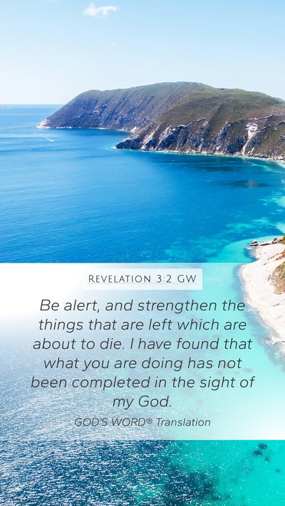 Revelation 3:2 GW Bible Verse Image
