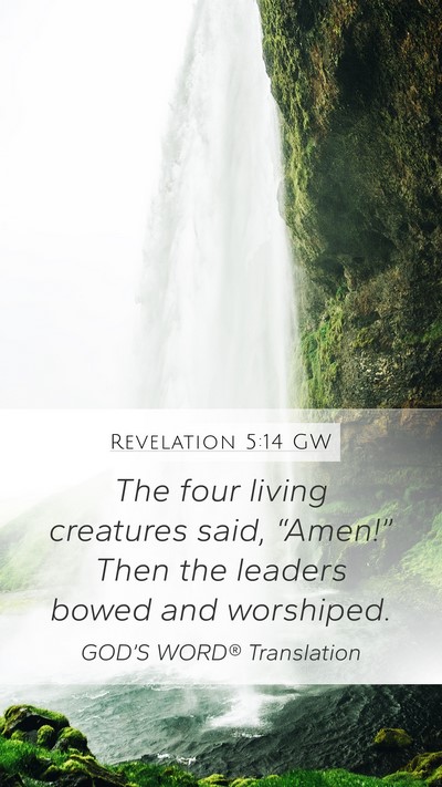 Revelation 5:14 GW Bible Verse Image