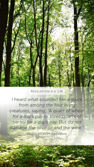 Revelation 6:6 GW Bible Verse Image