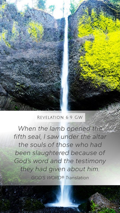 Revelation 6:9 GW Bible Verse Image