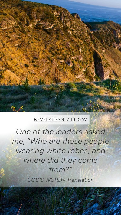 Revelation 7:13 GW Bible Verse Image