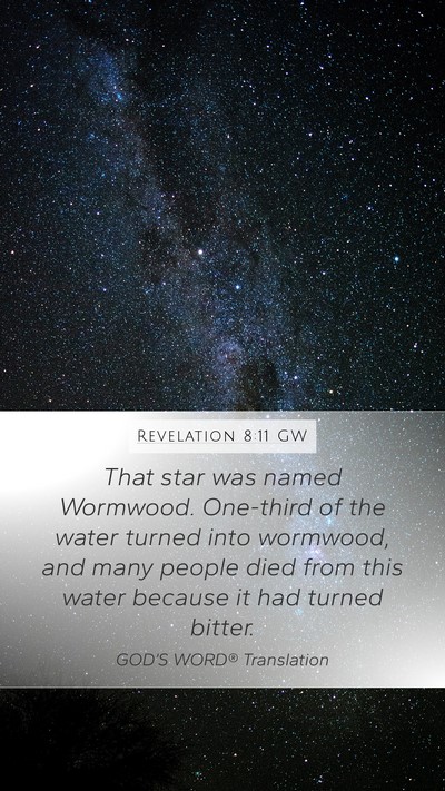 Revelation 8:11 GW Bible Verse Image