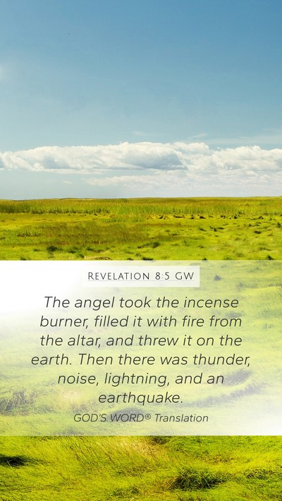 Revelation 8:5 GW Bible Verse Image