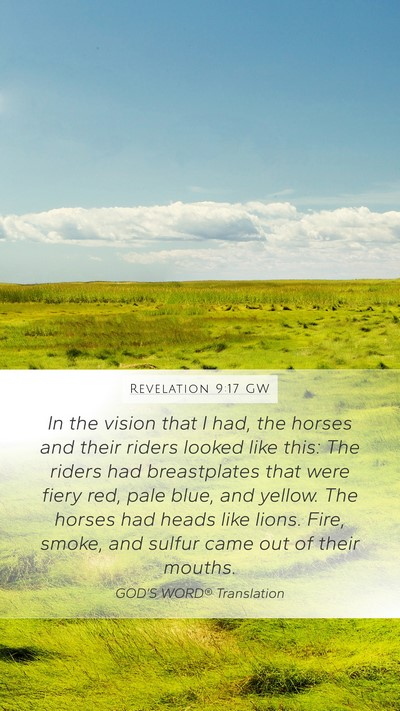Revelation 9:17 GW Bible Verse Image