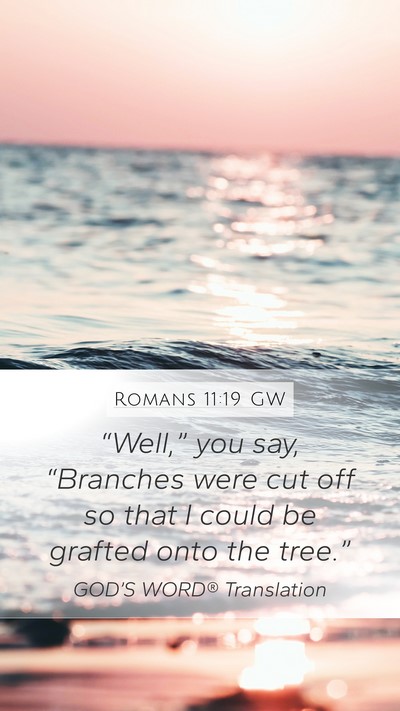 Romans 11:19 GW Bible Verse Image