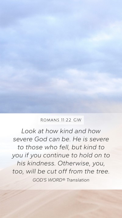 Romans 11:22 GW Bible Verse Image