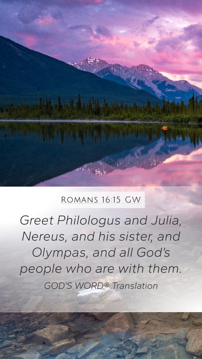 Romans 16:15 GW Bible Verse Image