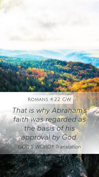 Romans 4:22 GW Bible Verse Image
