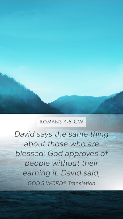Romans 4:6 GW Bible Verse Image