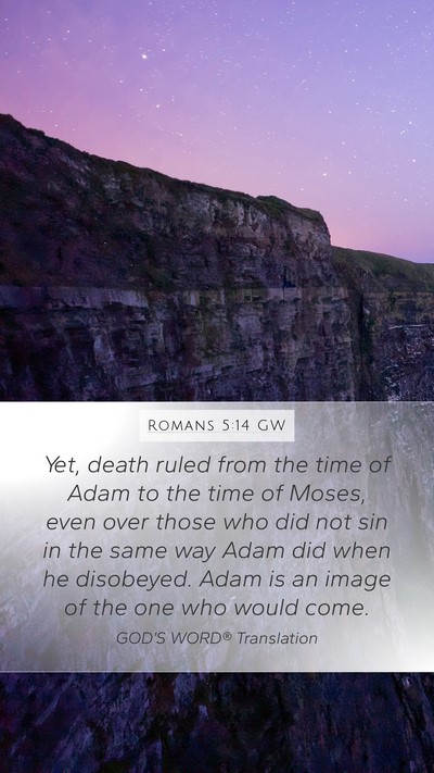 Romans 5:14 GW Bible Verse Image