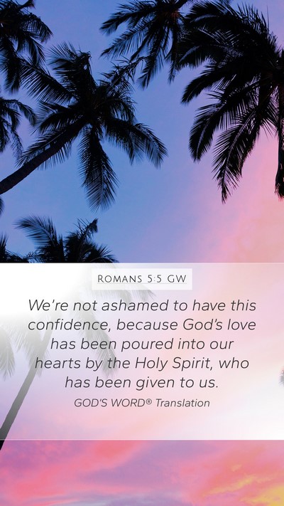 Romans 5:5 GW Bible Verse Image