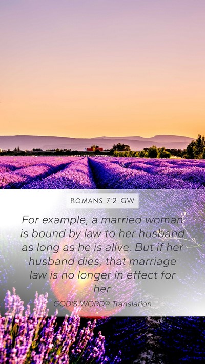 Romans 7:2 GW Bible Verse Image