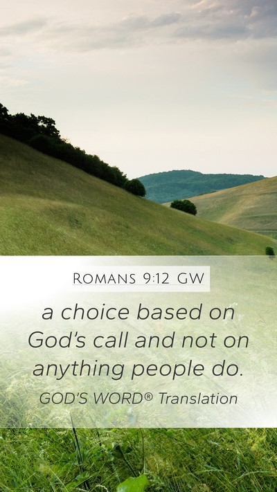Romans 9:12 GW Bible Verse Image