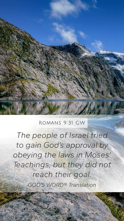 Romans 9:31 GW Bible Verse Image