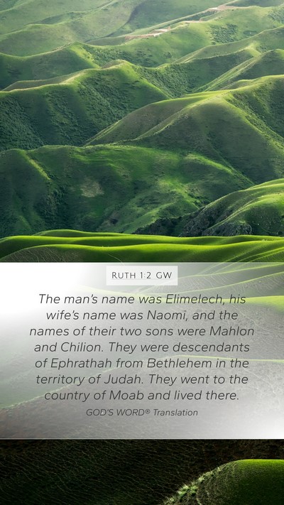 Ruth 1:2 GW Bible Verse Image
