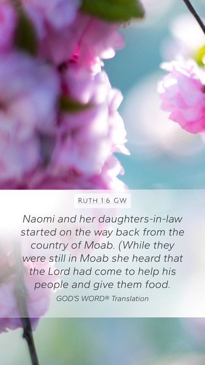 Ruth 1:6 GW Bible Verse Image