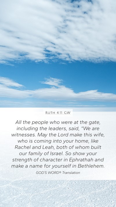 Ruth 4:11 GW Bible Verse Image