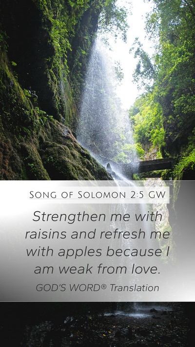 Song of Solomon 2:5 GW Bible Verse Image