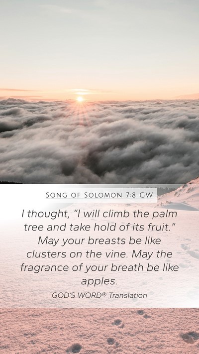 Song of Solomon 7:8 GW Bible Verse Image