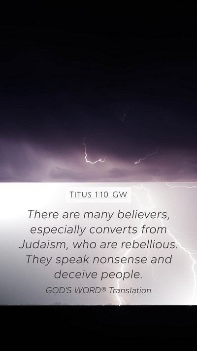 Titus 1:10 GW Bible Verse Image