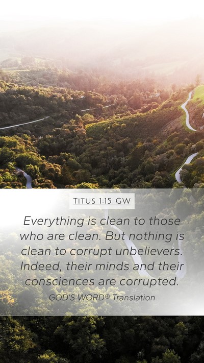 Titus 1:15 GW Bible Verse Image
