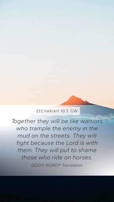 Zechariah 10:5 GW Bible Verse Image