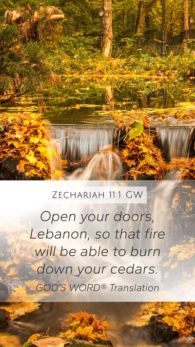 Zechariah 11:1 GW Bible Verse Image