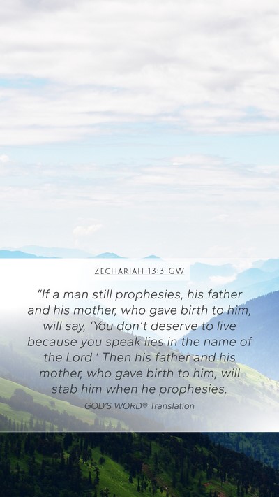Zechariah 13:3 GW Bible Verse Image