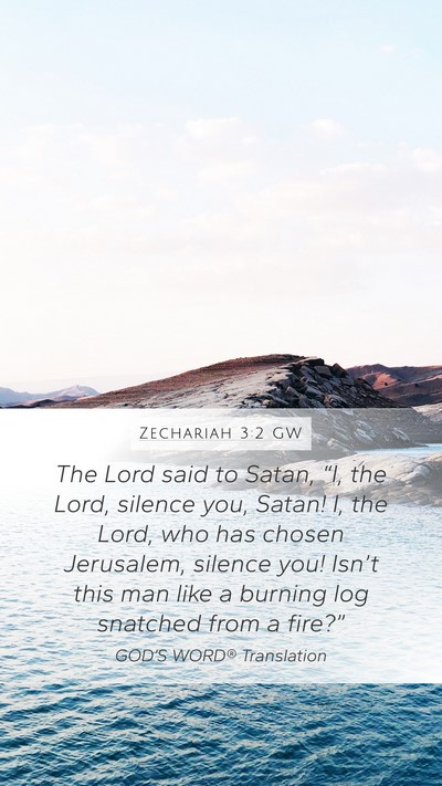 Zechariah 3:2 GW Bible Verse Image