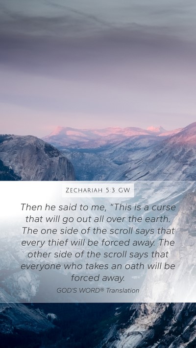 Zechariah 5:3 GW Bible Verse Image