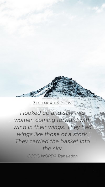 Zechariah 5:9 GW Bible Verse Image