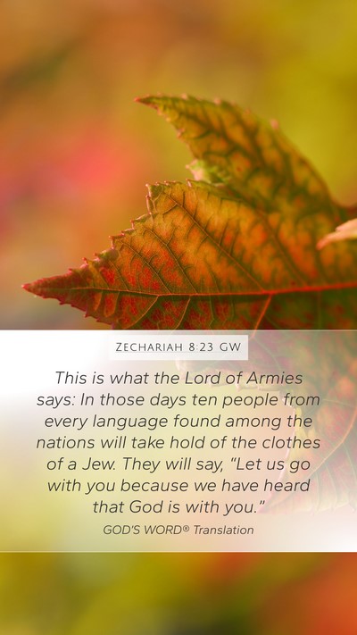 Zechariah 8:23 GW Bible Verse Image