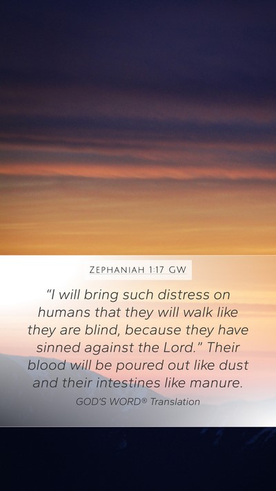 Zephaniah 1:17 GW Bible Verse Image