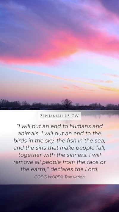 Zephaniah 1:3 GW Bible Verse Image