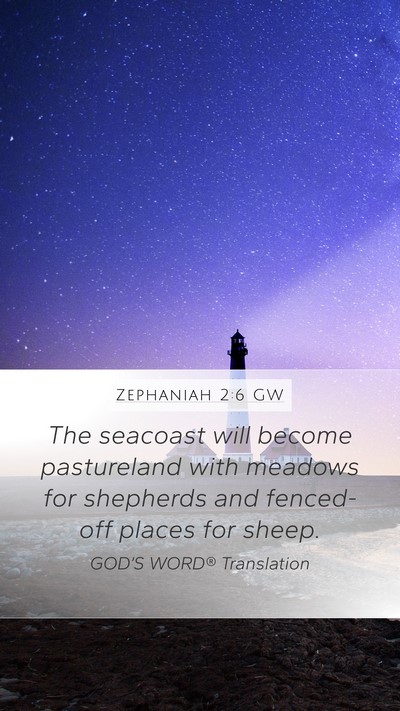 Zephaniah 2:6 GW Bible Verse Image